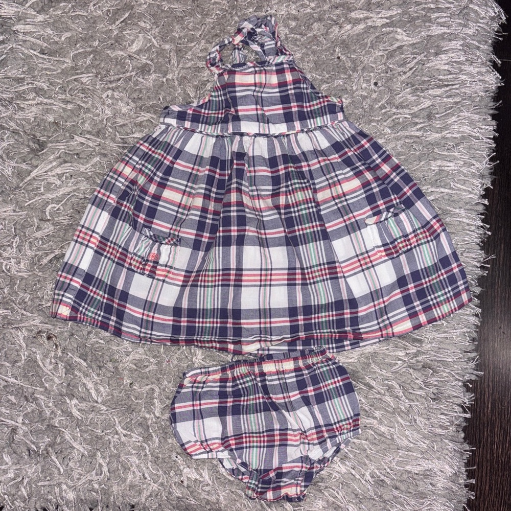 Ralph Lauren Plaid Dress with diaper cover